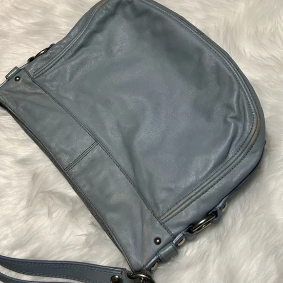 Coach Sky Blue Zoe Hobo Bag - Picture 2 of 16